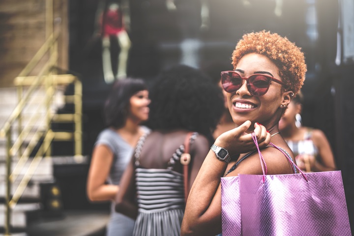 Women friends are so happy after